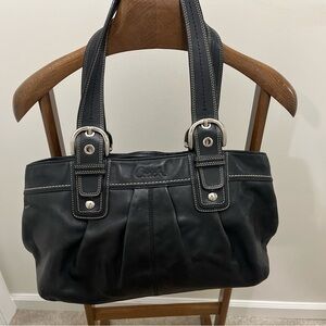 Coach Black Leather Shoulder Bag